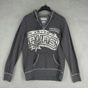 San Antonio Spurs gray foil v-neck hoodie long sleeve kangaroo pocket women’s